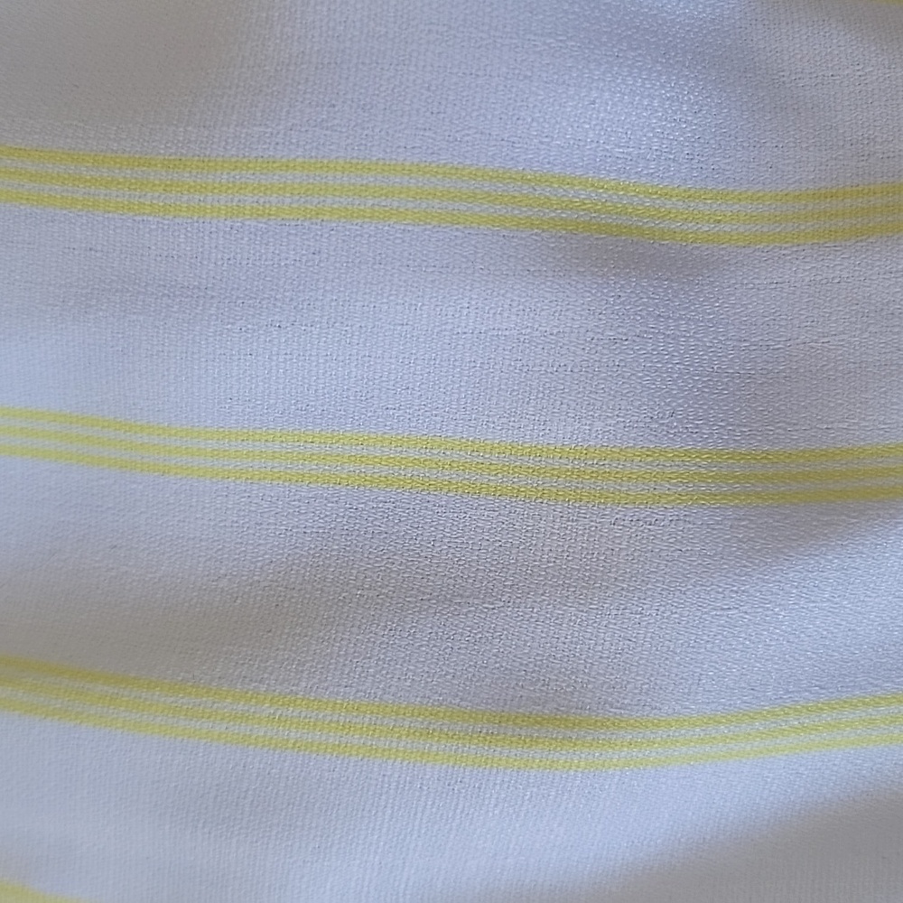 Peixoto White and Yellow Striped Button-Front Dress Size One Size - Picture 12 of 12